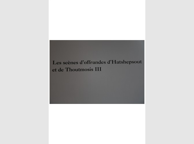 55à58 Les scènes d'offrandes d'Hatchepsout et de Thoutmosis III