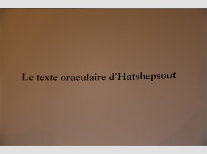 30à42 Le texte oraculaire d'Hatchepsout